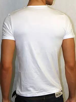 Мужская белая футболка с широким вырезом Doreanse Macho Style 2820c02